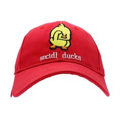 کلاه کپ بچگانه طرح SOCIDL DUCKS رنگ قرمز