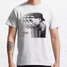 تیشرت لانگ  2PAC  طرح Repeat Classic T-Shirt کد 1438 202