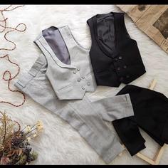 ژیله و شلوار پسرانه رنگ طوسی و مشکی