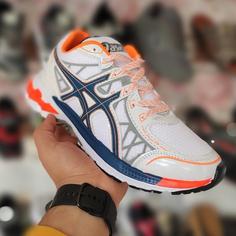 کتانی مردانه آسیکس، رنگ سفید نارنجی کیفیت فوق العاده بالا، کتونی مردانه آسیکس،  Asics