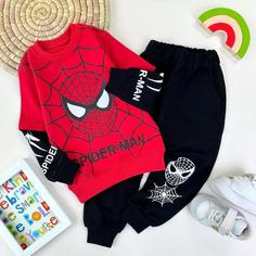 بلوز شلوار پسرانه spider manجنس دورس پنبه لاکرا باکیفیت عالی سایز 40 تا 60 حدود 2 تا 11سال ارسال رایگان از غرفه sevin