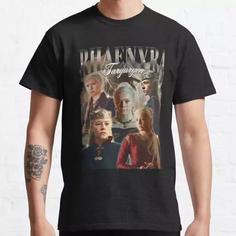 تیشرت house of the dragon  طرح Rhaenyra Targaryen Shirt  Retro Bootleg Tshirt Classic T-Shirt کد 1196 202