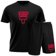 ست تی شرت و شلوارک مردانه مدل Chicago Bulls کد TSH016