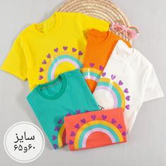 تیشرت دخترانه رنگین کمان