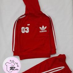 هودی شلوار adidas سایز 35 .لباس ورزشی شیک و اسپرت قیمت 130