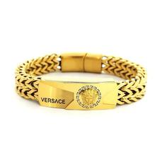 دستبند پسرانه برند ورساچه VERSACE رنگ طلایی