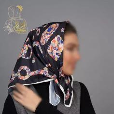 روسری مینی اسکارف ابریشم ژاکارد کجراه اختصاصی طرح جذاب و تکرار نشدنی  صــدف قواره 70