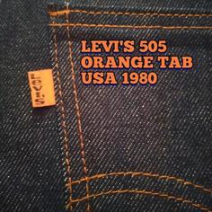 شلوار levis505تب نارنجی کلکسیونی وینتیج70sامریکا