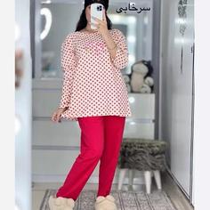 ست بلوز شلوار زنانه و دخترانه نخ پنبه مناسب 38 تا 48