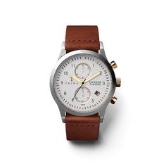 ساعت مچی عقربه ای تریوا مدل Ivory Lansen Chrono Brown classic