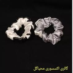 کش موی اسکرانچی ساتن دورنگ