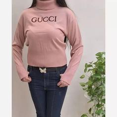 بافت یقه اسکی GUCCI آستین فینگردار 