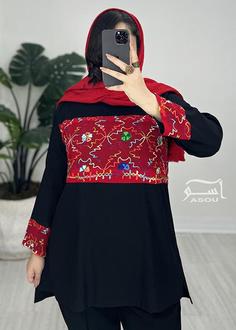 تونیک جلو بسته سوزندوزی رنگبندی کد 772