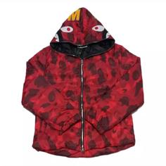 کاپشن مردانه قرمز چریکی بیپ BAPE