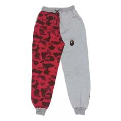 شلوار  گرمکن بدون کرک طوسی قرمز چریکی بیپ  BAPE