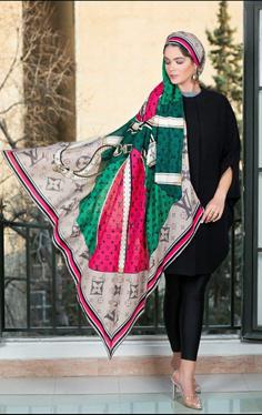 روسری بهاره نخ گارزاdk0043 Cotton scarf