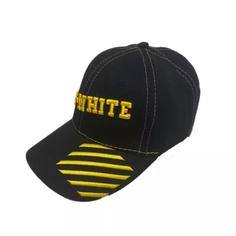 کلاه بیسبالی مشکی زرد آف وایت off white