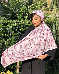 روسری نخ بهاره دوردست دوزdk0036 Cotton scarf