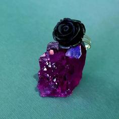 انگشتر رزینی بلک رز  black Rose