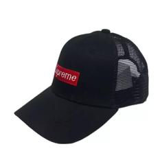 کلاه بیسبالی مشکی قرمز توری سوپریم supreme