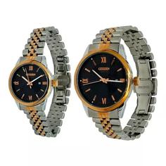  ست زنانه مردانه ساعت مچی سیتیزن مدل اسپشیال موتور ژاپن  Citizen Special Set SR RG BK