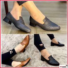 کفش چرم کالج مجلسی زنانهds00450 college shoe