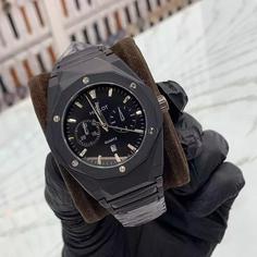 HUBlot ساعت مچی مردانه هابلوت فلزی طرح کرنوتقویم دارقفل کلیپسی ضامن دار پروانه ای موتور تایوان درجه یک تنوع رنگ وزن سنگ