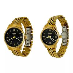 ست زنانه مردانه ساعت مچی سیتیزن مدل اسپشیال موتور ژاپن  Citizen Special Set GD BK