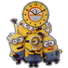 ساعت دیواری چوبی اتاق کودک لوتوس مدل MINIONS