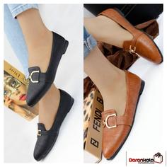 کفش چرم کالج مجلسی زنانهds00417 college shoe