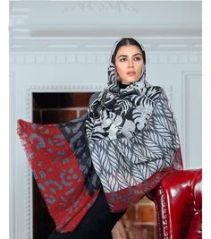 شال نخ لنین بهارهDS0018 Cotton shawl