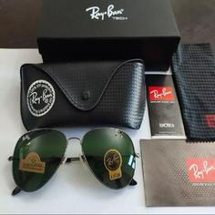 عینک آفتابی ریبن خلبانی RayBan مدل 3026 شیشه سبز فریم مشکی کد199