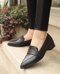 کالج زنانه مجلسی چرم سنگی ds00628 college shoe