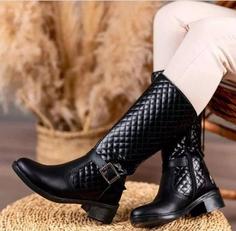 کفش بوت چرم مجلسی زنانهds001111 women s boot