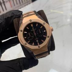 HUBlot ساعت مچی هابلوت فلزی ژرح کرنو تقویم دار قفل کلیپسی ضامن دار پروانه ای موتور تایوان درجه یک تنوع رنگ وزن سنگ