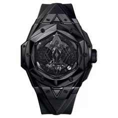 ساعت مچی مردانه هابلوت مدل Hublot Unico Sang Bleu ll Black