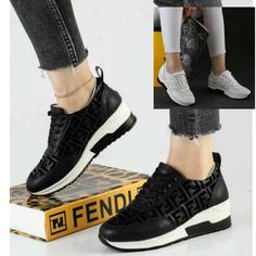 کفش کتانی لژدار فندی زنانه دخترانهds00566 WOMAN SNEAKER