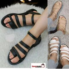 کفش صندل چرم مجلسی زنانهds00570 sandal shoe