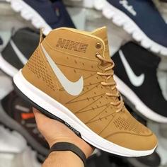 کتونی نایک ایر زوم عسلی ساقدار مردانه Nike air zoom کتونی اسپرت نایکی نیم بوت 