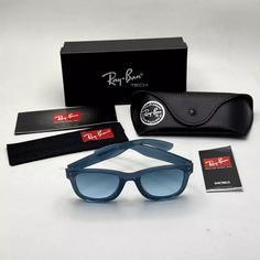 عینک آفتابی ریبن ویفرر ریورس آبی به همراه پک کامل اصلی rayban