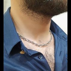 گردنبند مردانه ی استیل رنگ ثابت  صددرصد تضمین ثبات رنگ و کیفیت  مناسب برای استفاده روزانه  بهترین هدیه برای روز مرد