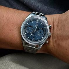 ساعت مچی مردانه امگا اسپیدمستر صفحه آبی Omega Speedmaster Steel Blue