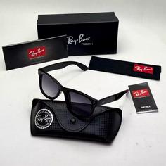 عینک آفتابی ریبن ویفرر ریورس مشکی عدسی هایلایت به همراه پک کامل اصلی rayban