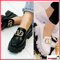 کفش کالج لژدار مجلسی زنانهds00426 college shoe