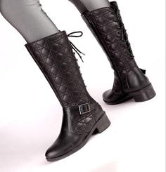 کفش بوت بلندچرم مجلسی زنانهds01148 women s boot