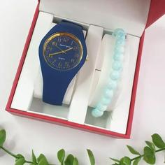 ساعت مچی بند رابر ژله ای آبی  رنگ bolun pastille watch 