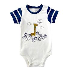 بادی آستین کوتاه نوزادی نیلی مدل فرندز frinds 8917 Indigo short sleeve infant bodysuit  love ly 8617 model