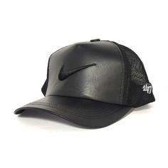 کلاه کپ چرم مدل پشت تور طرح NIKE کد C188H3