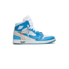 کفش نایک ایرجردن 1 آفوایت ساق بلند آبی Nike Air Jordan 1 High Off-White UNC Blue