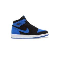 کفش نایک ایرجردن 1 ساق بلند مشکی آبی Nike Air Jordan 1 High GS Royal Reimagined